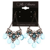 Mi Amore Drop-Dangle-Earrings Silver-Tone/Blue