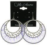 Mi Amore Dangle-Earrings Silver-Tone/Blue