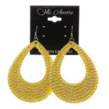 Mi Amore AB Acrylic Accents Dangle-Earrings Yellow/Multicolor