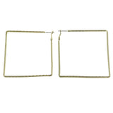 Mi Amore Square Hoop-Earrings Gold-Tone