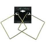 Mi Amore Square Hoop-Earrings Gold-Tone