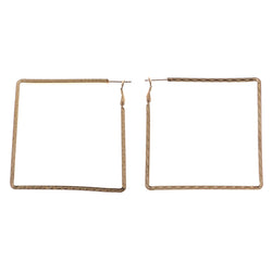 Mi Amore Square Hoop-Earrings Copper-Tone