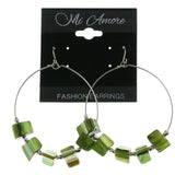 Mi Amore Dangle-Earrings Silver-Tone/Green