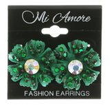 Mi Amore Flower Post-Earrings Green/Multicolor