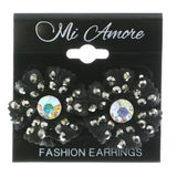 Mi Amore Flower Post-Earrings Black/Multicolor