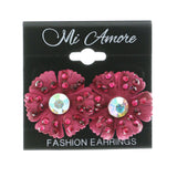 Mi Amore Flower Post-Earrings Red/Multicolor