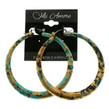 Mi Amore Splatter Paint Look Hoop-Earrings Gold-Tone/Blue