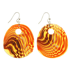 Mi Amore Dangle-Earrings Silver-Tone/Orange