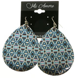 Mi Amore Dangle-Earrings Silver-Tone/Blue