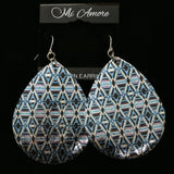 Mi Amore Dangle-Earrings Silver-Tone/Blue