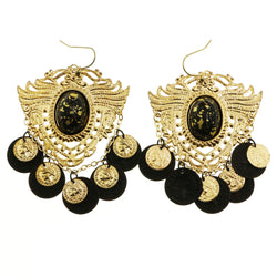 Mi Amore Dangle-Earrings Gold-Tone/Black