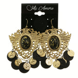 Mi Amore Dangle-Earrings Gold-Tone/Black