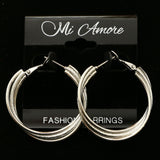 Mi Amore Hoop-Earrings Silver-Tone