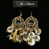 Mi Amore Shell  Dangle-Earrings Gold-Tone/White
