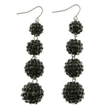 Mi Amore Dangle-Earrings Dark-Silver/Black