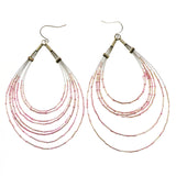 Mi Amore Dangle-Earrings Silver-Tone/Pink