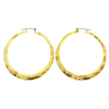 Mi Amore Gold Splatter Paint Hoop-Earrings Silver-Tone/White