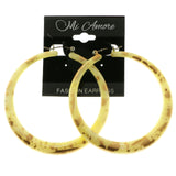 Mi Amore Gold Splatter Paint Hoop-Earrings Silver-Tone/White