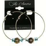 Mi Amore Drop-Dangle-Earrings Silver-Tone/Blue