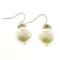 Mi Amore Dangle-Earrings Silver-Tone/White