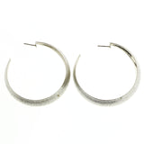 Mi Amore Blue Splatter Paint Hoop-Earrings Silver-Tone/Blue