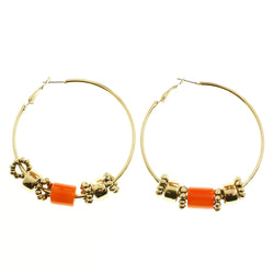 Mi Amore Hoop-Earrings Bronze-Tone/Orange