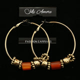 Mi Amore Hoop-Earrings Bronze-Tone/Orange