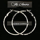 Mi Amore Black Splatter Paint Hoop-Earrings White/Black