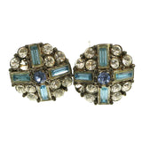 Mi Amore Post-Earrings Silver-Tone/Blue