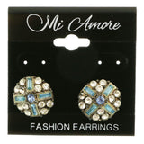 Mi Amore Post-Earrings Silver-Tone/Blue