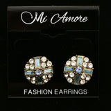 Mi Amore Post-Earrings Silver-Tone/Blue