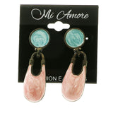 Mi Amore Antique Style Dangle-Earrings Silver-Tone/Pink