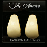 Mi Amore Post-Earrings Gold-Tone/White