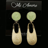 Mi Amore Antique Style Dangle-Earrings Silver-Tone/White