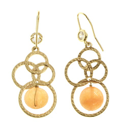 Mi Amore Dangle-Earrings Gold-Tone/Peach