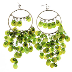 Mi Amore Dangle-Earrings Silver-Tone/Green