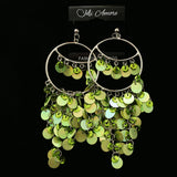 Mi Amore Dangle-Earrings Silver-Tone/Green