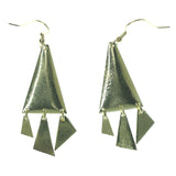 Gold-Tone Metal Dangle-Earrings