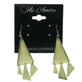 Gold-Tone Metal Dangle-Earrings