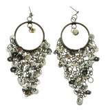 Mi Amore Dangle-Earrings Dark-Silver