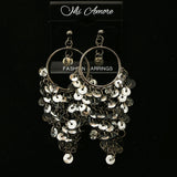 Mi Amore Dangle-Earrings Dark-Silver