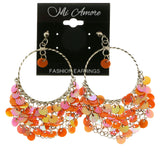 Mi Amore Dangle-Earrings Silver-Tone/Orange