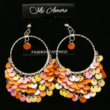 Mi Amore Dangle-Earrings Silver-Tone/Orange