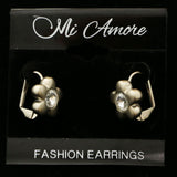 Mi Amore Flower Dangle-Earrings Silver-Tone