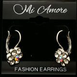 Mi Amore Flower Dangle-Earrings Silver-Tone