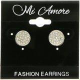 Mi Amore Post-Earrings Silver-Tone