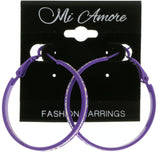 Mi Amore Hoop-Earrings Purple