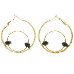 Mi Amore Hoop-Earrings Gold-Tone/Black