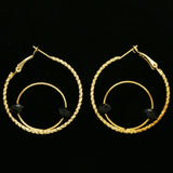 Mi Amore Hoop-Earrings Gold-Tone/Black