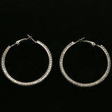 Mi Amore Hoop-Earrings Black/Dark-Silver